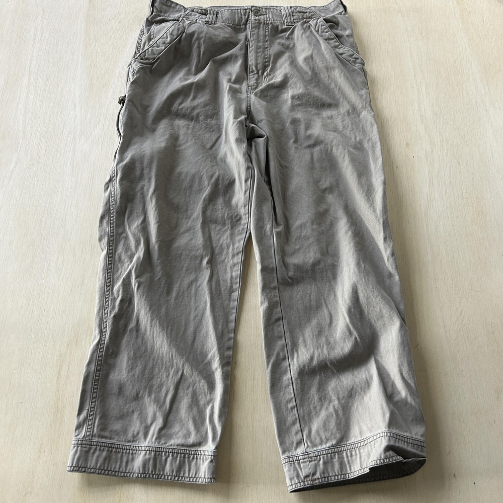 Y2K Old Navy Baggy Carpenter Pants Mens 36x30 Gray Relaxed Fit Workwear